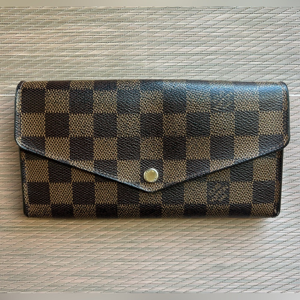 SOLD Authentic Damier Ebene Louis Vuitton Long Wallet #5